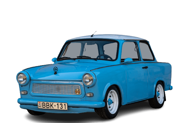 Trabant 601 BabyBlue - Veterán autó bérlés - EastGear